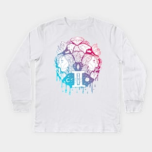 Dual Color Mystic Gemini Kids Long Sleeve T-Shirt